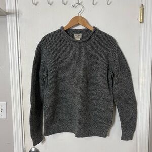 Men’s L.L.Bean Organic Cotton Waffle Knit Sweater – Rollneck Crew